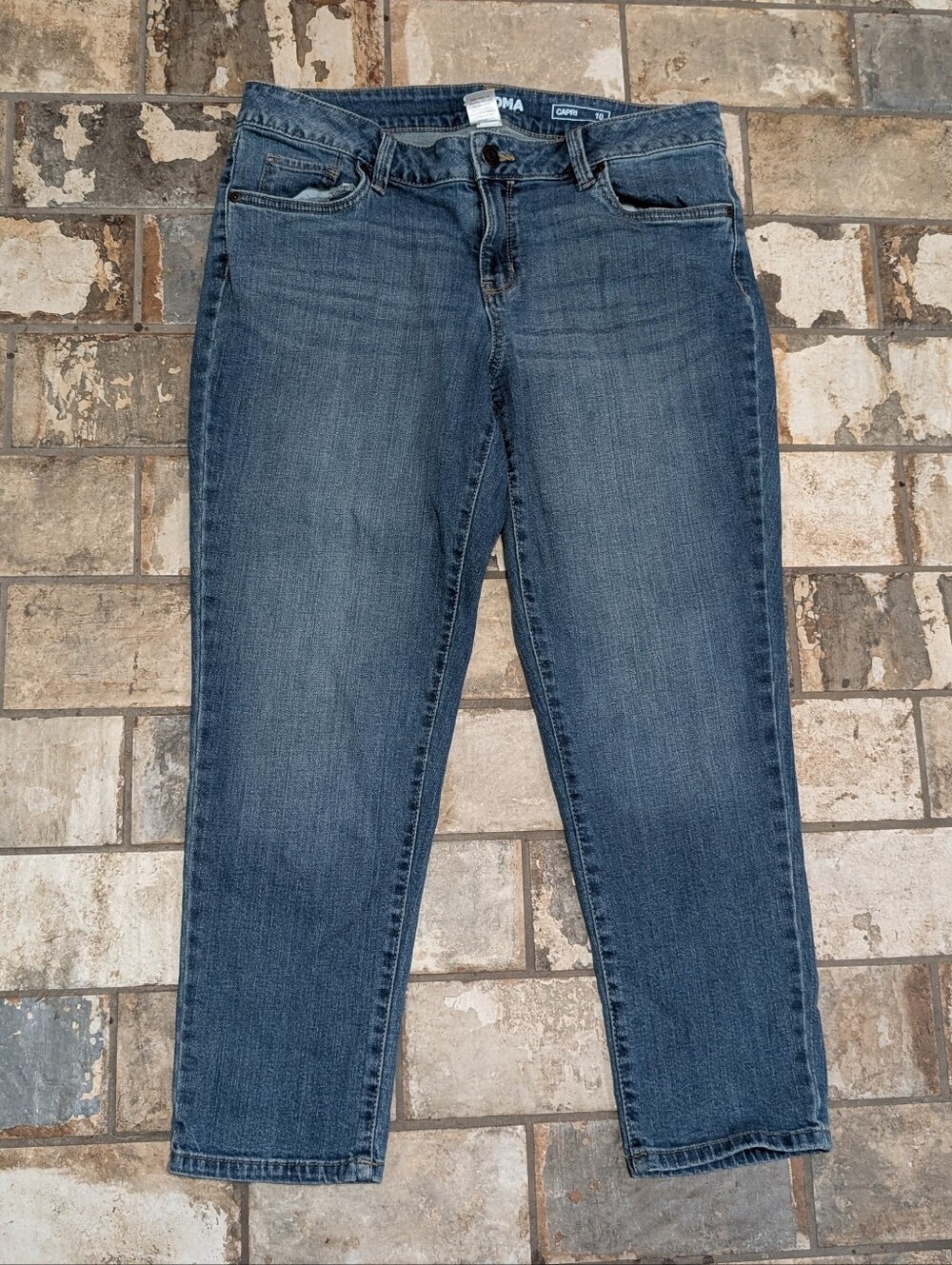 Sonoma Goods For Life Medium Wash Stretch Denim Capri Jeans - Women's Size 10
